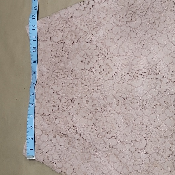 H&M Size 4 Dusty Rose Lace Pencil Skirt. Mini Lining, Gently Used Condition - Picture 3 of 9